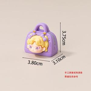 Portachiavi in resina borsa di lusso in miniatura regalo per ragazza carina accessori per gioielli da te decorazione da tavolo porta chiavi ornamento creativo per auto - Product Image 3
