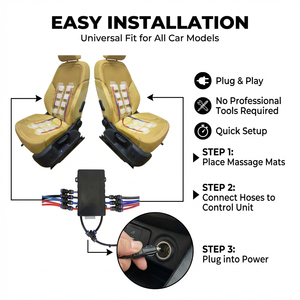 Cuscino Massaggiante per Sedile Auto con Avvio a un Tasto, 14 Punti di Massaggio e Luce LED, Accessorio Universale per Interni Auto - Product Image 5