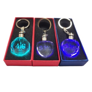 Llavero de Cristal 3D con Logotipo Personalizado Más Barato, Llavero con Logotipo de Marca de Auto, Llavero de Acrílico con Letras LED para Regalo de Club de Automóviles - Product Image 2