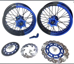 Nouvelles jantes Supermoto en alliage d'aluminium 7116-T6 à 36 rayons de 17 pouces pour YZ250 <span class=keywords><strong>YZ</strong></span> <span class=keywords><strong>125</strong></span>, jeu de jantes de moto personnalisées - Product Image 1