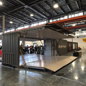 Conteneur de magasin pop-up modulaire mobile de 40 pieds en acier respirant de style industriel, pour centre commercial, magasin de proximité, maison, conteneur d'expédition modifié - Product Image 1
