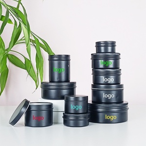 Hot Sale 10g 20g 30g 50g 100g 150g <b>Small</b> Luxury Black Matte Cosmetic Aluminum Metal Lip Balm Tin Jar <b>Container</b> for Candle Jars - Product Image 4