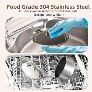 Fuente de agua <span class=keywords><strong>para</strong></span> perros 7L/1,8 galones/236oz dispensador de cuenco de agua <span class=keywords><strong>para</strong></span> perros de acero inoxidable con filtro, fuente de agua automática <span class=keywords><strong>para</strong></span> perros <span class=keywords><strong>grandes</strong></span> - Product Image 3