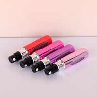 Flacon de parfum vide en aluminium de 5 ml, format voyage, facile à remplir, avec tête de pulvérisation à pompe – Vente chaude