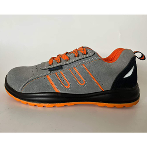 SFA4 Zapatos para correr de gamuza gris naranja para hombre, suela antipinchazos, calzado deportivo transpirable para todas las estaciones - Product Image 3