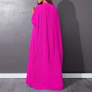 Nouvelle robe plissée décontractée à la mode européenne <span class=keywords><strong>et</strong></span> américaine d'été pour femmes de <span class=keywords><strong>grande</strong></span> <span class=keywords><strong>taille</strong></span> - Product Image 4