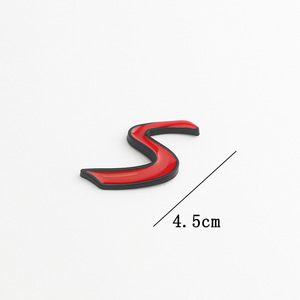 Badge de <span class=keywords><strong>voiture</strong></span> personnalisé en métal 3D, emblèmes de coffre arrière de <span class=keywords><strong>voiture</strong></span>, <span class=keywords><strong>logo</strong></span> <span class=keywords><strong>S</strong></span> pour accessoires Mini - Product Image 6