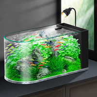 Nano Aquarium en Verre pour Poissons Marins, Luxe, Transparent, Durable, Ultra Silencieux, Facile à Utiliser, 30-100L, 5W, Garantie 1 An, Petit Modèle