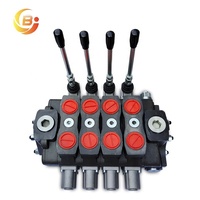 Vanne de commande directionnelle hydraulique sectionnelle à 4 bobines Junbao série SD25, personnalisée pour les machines agricoles et tracteurs
