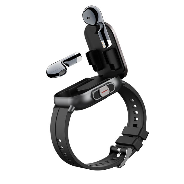 Cheapest Smartwatch TWS Earphone 2in1 Hot Sale High Quality Health Monitoring Sport Relojes NFC D8E Smart Watch with Earbuds