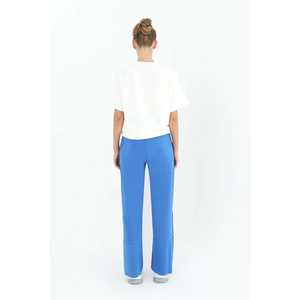 <b>Women's</b> Embellished <b>Short</b> <b>Sleeve</b> T-<b>Shirt</b> Knitted Regular <b>Sleeve</b> <b>White</b> Crystal Detailing - Product Image 3