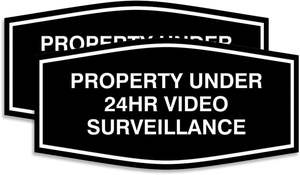 Sleek 24HR Video Property Stickers, marcadores <span class=keywords><strong>de</strong></span> seguridad para residencias, almacenes, garajes, locales comerciales - Product Image 2