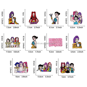 Parches Bordados Kpop Hunters, Insignias Termoadhesivas <span class=keywords><strong>de</strong></span> Anime Girl Idol, Apliques Personalizados Estilo Manga para Accesorios <span class=keywords><strong>de</strong></span> Ropa para Fans - Product Image 6