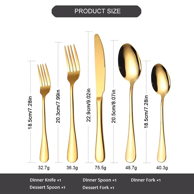 Ensemble de 5 pièces - Or