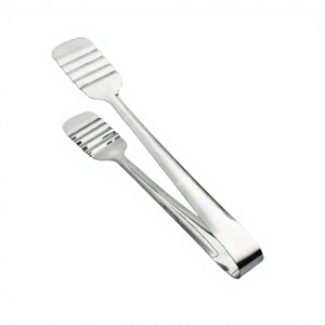 Stainless Steel Pasta Tongs / Noodles Serving Tongs /Stainless Steel Pasta Server Bar Tools Ice Tongs Stainless Steel Dentate Ic - Product Image 1