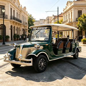 ZOWN 2026 Nouvelle Voiture de Tourisme Électrique Vintage CE 8 Places avec Auvent Rouge pour Transport Scénique, Mariages et Complexes Hôteliers - Product Image 1