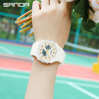 Nuevos Relojes SANDA Casuales para Hombre, 50M a Prueba de Agua, Reloj Deportivo de Cuarzo para Muñeca Masculina, Estilo Digital G Shock, Relogio Masculino