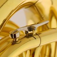 Tuba Rotary Valve JINBAO JBBB-200 Bb dengan Bell 425mm, Lapisan Emas, Kuningan, Instrumen Tiup untuk Pertunjukan Profesional