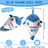 Adorable peluche requin douce avec nœud papillon, design de personnage de dessin animé pour la décoration de chambre d'enfant et les jeux