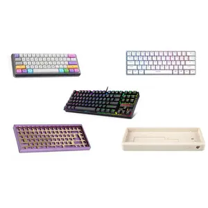65 custom aluminum metal mechanical keyboard case aluminum keyboard plate