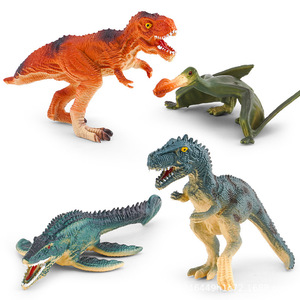 Jouet de simulation de dinosaures transfrontalier pour petits garçons, ensemble en plastique souple sur le thème des animaux (Triceratops, Tyrannosaurus <span class=keywords><strong>Rex</strong></span>), boîte colorée - Product Image 5