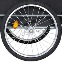 Remorque pliable pour vélo pour chiens de petite et moyenne taille, porte-animaux imperméable pour vélo avec capacité de charge de 40 kg, tissu Oxford