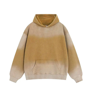 Double In Thermal Acid Washed Hoodie Custom Made Winter Hoodie New Style 100% Cotton Sun Faded Men's Hoodies - Product Image 1