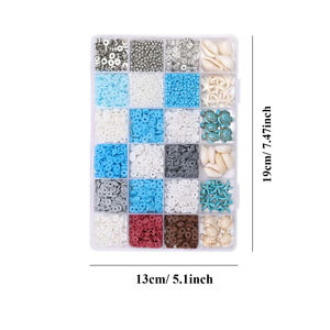 <span class=keywords><strong>Kit</strong></span> de bricolage 24 grilles Ocean Series avec perles en argile et tranches-Accessoires pour colliers et bracelets de perles faits à la main, coffret - Product Image 6