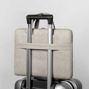 Funda de cuero de lujo para portátil resistente al desgaste, funda para tableta, bolso de hombro interior ligero de cuero PU para portátil - Product Image 6