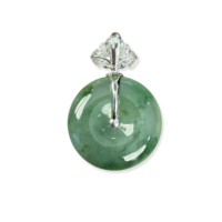 Pendentif en jadéite naturelle de Birmanie de qualité A, boucle de sécurité, trèfle en jadéite de haute qualité, pour femme, à porter au quotidien, cadeau en jadéite (avec NGTC)