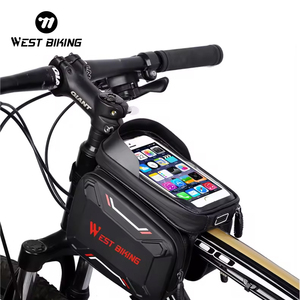 WEST BIKING – sac <span class=keywords><strong>de</strong></span> vélo ultraléger, <span class=keywords><strong>cadre</strong></span> avant, écran tactile, TPU, imperméable, <span class=keywords><strong>pour</strong></span> téléphone, vtt, vélo <span class=keywords><strong>de</strong></span> <span class=keywords><strong>route</strong></span>, sacs <span class=keywords><strong>de</strong></span> <span class=keywords><strong>cadre</strong></span> <span class=keywords><strong>de</strong></span> vélo - Product Image 1