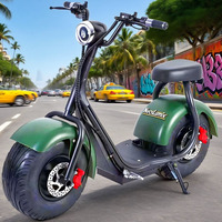 Nouveau Citycoco 1000W 48V à grandes roues, trottinette électrique à pneus larges pour adulte, puissante moto électrique à pneus larges pour la vente en gros