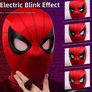 Maschera da Supereroe con Occhi Mobili, Regolabile, per Cosplay, per Bambini/Adulti, Maschera di <span class=keywords><strong>Spiderman</strong></span> - Product Image 2