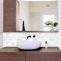 Lanterne en mosaïque à rayures, 10 pièces, décor de maison, carrelage mural 3D de cuisine ou salle de bains, étanche