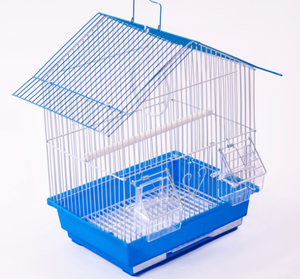 Toptan katı desen paslanmaz çelik demir kuş kafesi kolu canlı kullanım kuş üreme kafesleri kutu plastik tepsi içinde paketlenmiş - Product Image 2