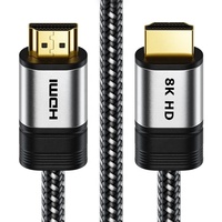 Câble Xput 48 Gbit/s 8K 4K 120 Hz 0,5 m-3 m Mâle-Mâle avec gaine en PVC, connecteurs plaqués or CE/ROHS pour lecteur DVD blindé tressé