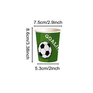 141 pièces de <span class=keywords><strong>vaisselle</strong></span> <span class=keywords><strong>jetable</strong></span> biodégradable sur le <span class=keywords><strong>thème</strong></span> du football, fournitures de fête, décoration, ensemble d'assiettes en papier pour la Saint-Valentin - Product Image 6