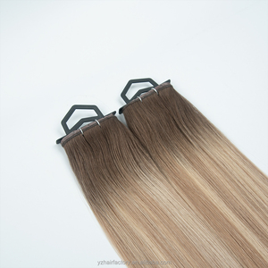 Extensiones de Cabello con Trama Invisible XO Butterfly Genius Weft, Color Blanco Hielo Europeo, Micro Loop, con Orificio - Product Image 3