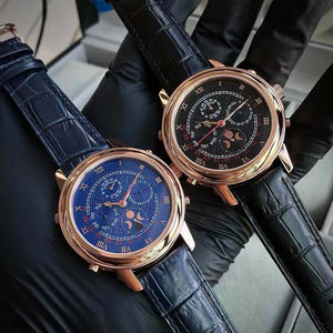 Mouvement entièrement mécanique de qualité supérieure. Le dos de la montre est orné d'un design gravé double face pour les montres-bracelets pour hommes - Product Image 4