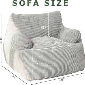 Sillón Puff Sofá Cama de Diseño Moderno con Relleno de Espuma Duradero, Ecológico, Cómodo y Acogedor para Escuela, Taller, Apartamento, Sala de Estar - Product Image 2
