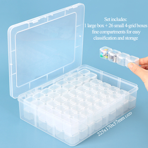 SUNSHING <b>Clear</b> <b>Plastic</b> Compartment Organizer Box for Beads Charms Nail Art Storage Multi-Purpose Jewelry Packaging <b>Container</b> - Product Image 2