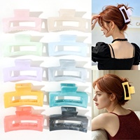 Jepit Rambut Shily&OS PS Square 8.5cm Motif Alami Minimalis Gaya Korea untuk Wanita dan Anak Perempuan, Aksesoris Rambut Grosir