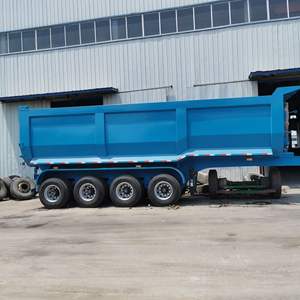 Remolque de Camión Volquete de 3 Ejes con Descarga <span class=keywords><strong>Trasera</strong></span> para Transporte de Piedra, 60 Toneladas - Product Image 3