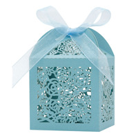 Boîtes cadeaux en forme de cœur découpées au laser pour mariage, fête, bonbons, chocolats, douche nuptiale avec rubans