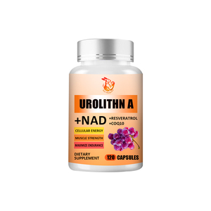 Capsules de Urolithin A NAD à marque privée avec extrait de pépins de raisin, pterostilbène, capsules de complément alimentaire végétalien complexe de Urolithin A - Product Image 1