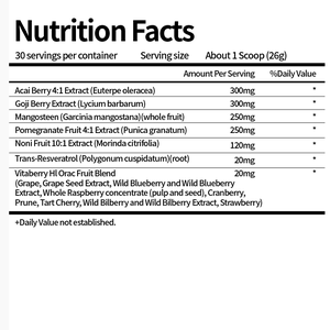 Resveratrol, Açaí, Fruta <span class=keywords><strong>Goji</strong></span>, Fruta Noni, Romã - Product Image 2