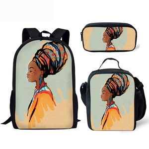 Nouveau Design Adolescent Livre <span class=keywords><strong>Sac</strong></span> Noir Art Fille Africaine Imprimé Grande Capacité Filles Et Garçons Vert <span class=keywords><strong>Sac</strong></span> À <span class=keywords><strong>Dos</strong></span> - Product Image 5