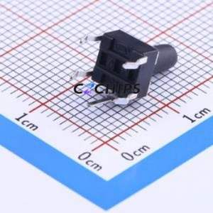 K2-1102DW-M4SW-01 Tactile Switch Through hole Component THT,6x6mm Switch Single Pole Single Throw Round Button 2.5N Through Hole - Product Image 1