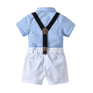 Productos Chinos Más Vendidos, Conjunto de Camiseta de Manga Corta y Pantalones Cortos de Color Sólido para Niño, para el Verano - Product Image 3
