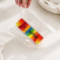 Sachet auto-scellant en PVC transparent personnalisé pour jouets anti-stress colorés, emballage de jouets squishy, pochette refermable, vente en gros